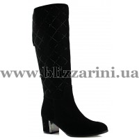 Сапоги W2372-NK139-015BG (МЕХ 4) black замш з