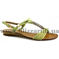 Сандалии 5A02-2BL кожзам green кожа л