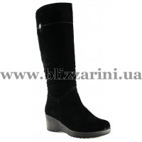 Сапоги MW407-C741-1-58 (полн мех) black замш з