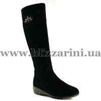 Сапоги A323A7BM-2 (МЕХ 4) black замш з