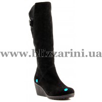 Сапоги 12702B-0206-00H6G (полн мех) black замш з