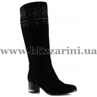 Сапоги S517-51-012M4E (МЕХ 4) black замш з