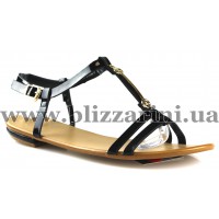 Сандалии XDF3125C-7 кожзам black лак л