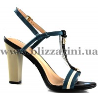 Босоніжки Y1319-39 blue/black кожа л