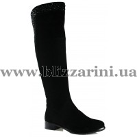 Сапоги 1729L19-M3-766BM  (МЕХ4) black замш з