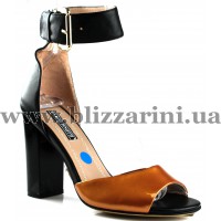 Босоніжки W3009L-613-M224+C225 gold лак/black кожа л