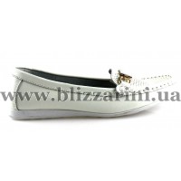 Мокасины, слипоны Z1418 прес white кожа т