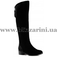 Сапоги S324-35-012M4E (МЕХ4) black замш з