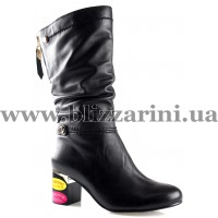 Сапоги M470-0900-N83BEE (шир полн) (бол разм) black кожа ос