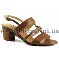 Босоніжки E053-1BL-A3102 dk beige кожа л