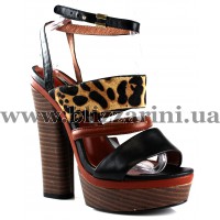 Босоніжки 3B07-18ZD-1 black/brown кожа л