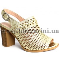 Босоніжки 0436-656-804 18Y 062.3 gold  золото кожа  л