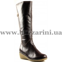 Сапоги 3D169-0706-R215G (полн мех) brown кожа з