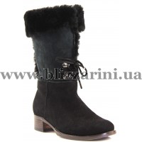 Сапоги 3FQH-12-53/M (полн мех) black замш HD015/PM010 з