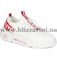 Кросiвки, кеди 93-1 B white кожзам  белый    туф