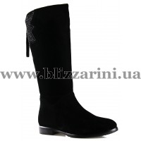 Сапоги S526-10-012M (полн мех) black замш з