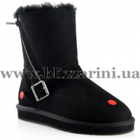 Угги, дутики JC1003888-JM прес (полн искус мех) black замш з