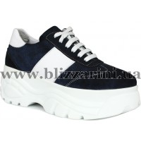 Кросiвки, кеди 0606-152-96142 19Y 451 navy silvery suede  синий замш  туф