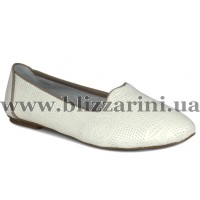 Балетки P025 201 103   молочная кожа  туф