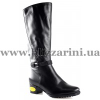 Сапоги KR181206-575T-R (бол разм) black кожа ос