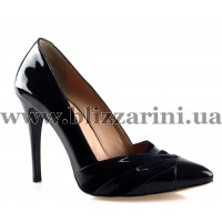 Туфлі 220-118 navy patent/navy suede синий лак/замш т