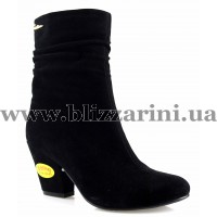Ботильоны KR144807-584SR (бол разм) black замш бот