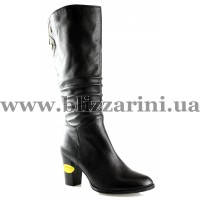 Сапоги T1990-A2896-G12 (бол разм) black кожа ос