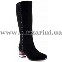 Сапоги S517-20-012M (полн мех) black замш з