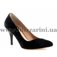 Туфлі 303-017 black suede черный замш т