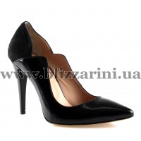 Туфлі 108-097 black/black suede черн масло кожа/замш т