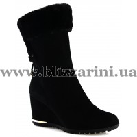 Сапоги A328-H5M-2 (полн мех) black замш з