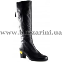 Сапоги M436-1000-N83B (бол разм) black кожа ос