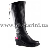 Сапоги D4M14-G175-329-12/26 (МЕХ4) black кожа з