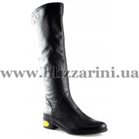 Сапоги M445-1700-N214B (бол разм) black кожа ос