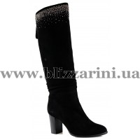 Сапоги H16011-6305SM-1 (MEX 4) black замш (-8-) з