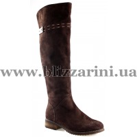 Ботфорты C1567-20-926F (МЕХ 4) brown замш 141-596 з