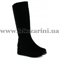 Сапоги S452-39-012M (полн мех) black замш з