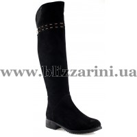 Сапоги C1567-20-926F (МЕХ 4) black замш 04-597 з