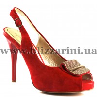 Босоніжки 3906-6306-6P red замш л
