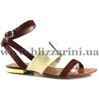 Сандалии A2029-37-N159-H261 brown/milk кожа л