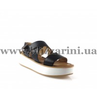 Босоніжки 23-251 black черная кожа л