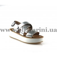 Босоніжки 23-251 silver серебро кожа л
