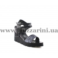 Босоніжки 2138-2 505 черная кожа+джой т.никель л