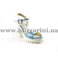 Босоніжки 1252 773-09 (мал разм) белая+голубая кожа л