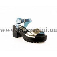 Босоніжки 14226 58-740 синяя кожа+серебро л