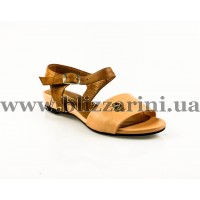 Босоніжки 47 22 пудра+коричневая кожа л