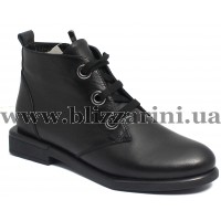 Ботинки 0414-788 02  black leather кожа  бот