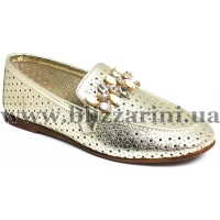 Мокасины, слипоны 0077-904 18Y  90 gold leather золото кожа   л-т