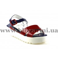 Босоніжки KFN48-19 кож-зам red+blue лак л