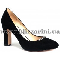 Туфлі KR3100-46-584  black замш  туф